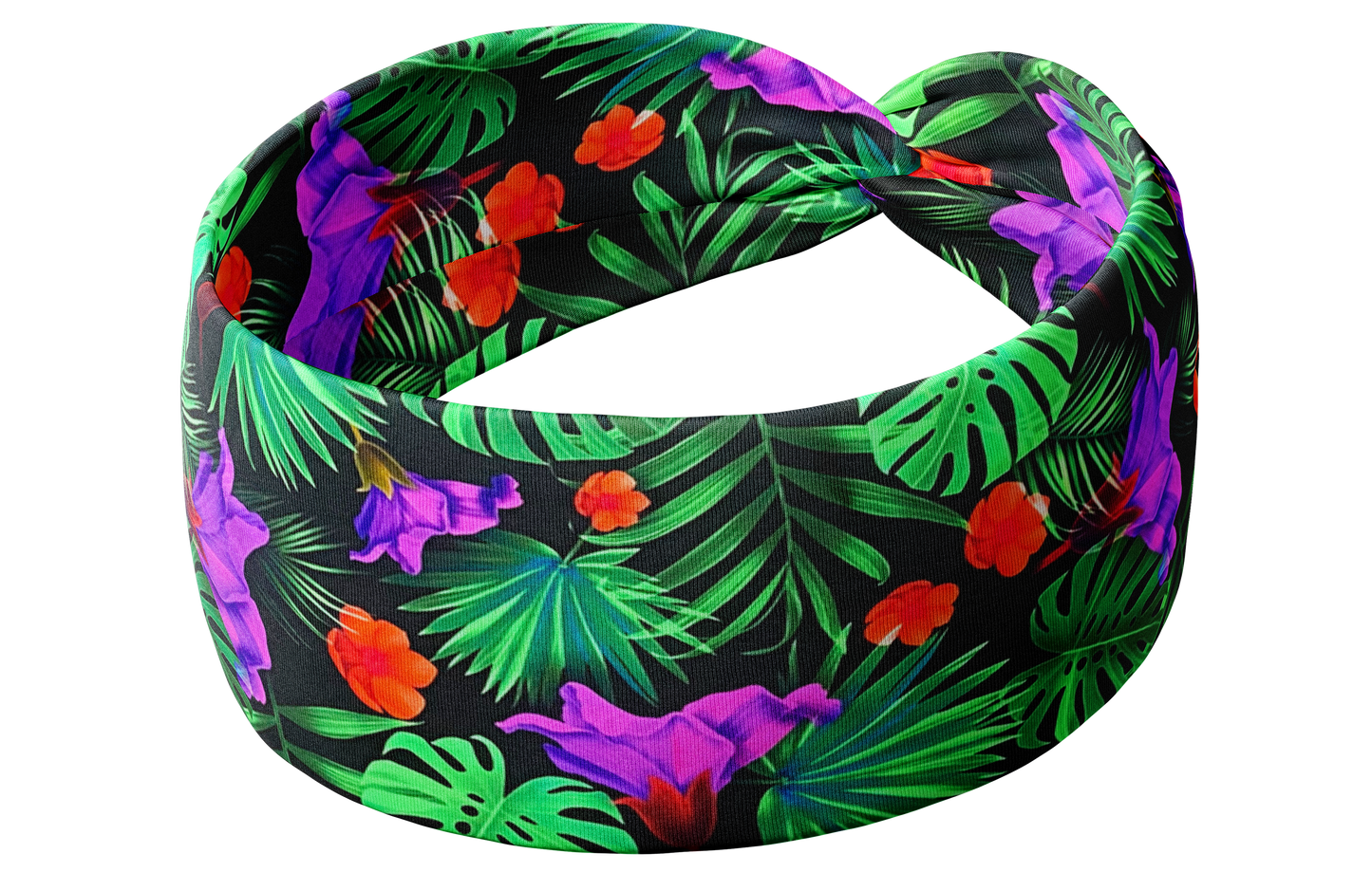 Jungle in Black knotted Headband