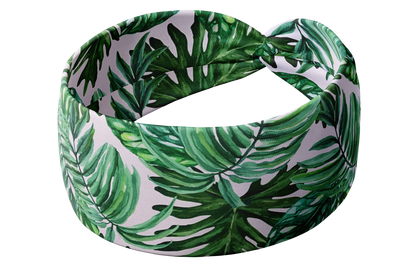 Watercolor Palms knotted Headband